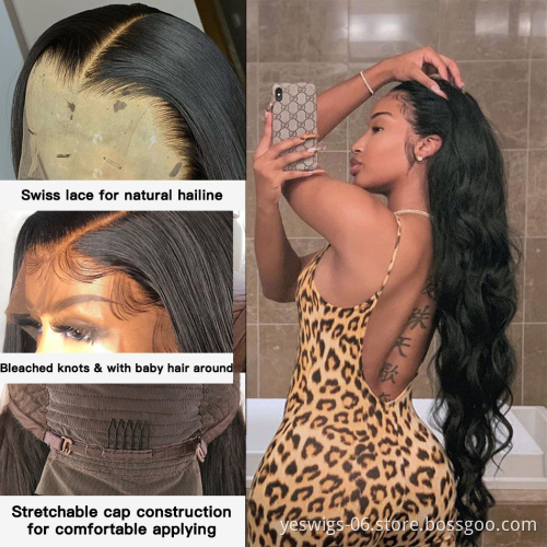 Cheap 360 Full Hd Lace Frontal Wig Vendor Mink Brazilian Human Hair Virgin Cuticle Aligned hair Lace Front Wigs For Black Women